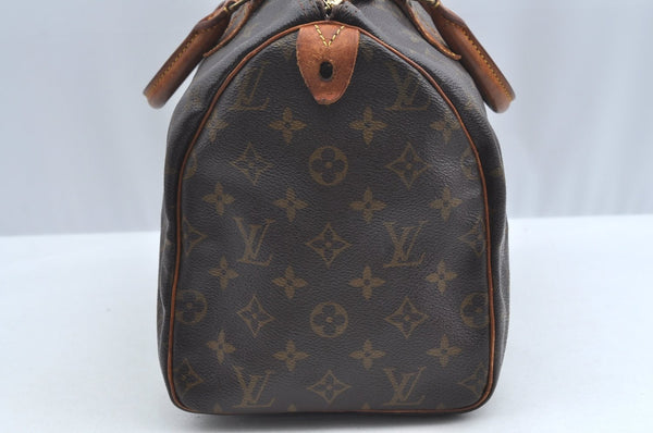 Authentic Louis Vuitton Monogram Speedy 30 Hand Boston Bag M41526 LV Junk K5141