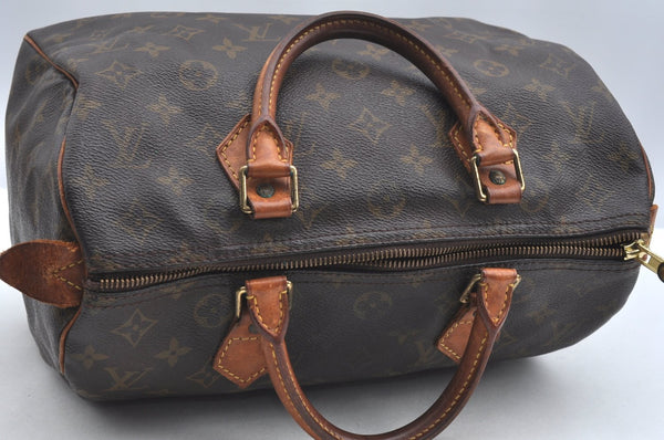 Authentic Louis Vuitton Monogram Speedy 30 Hand Boston Bag M41526 LV Junk K5141