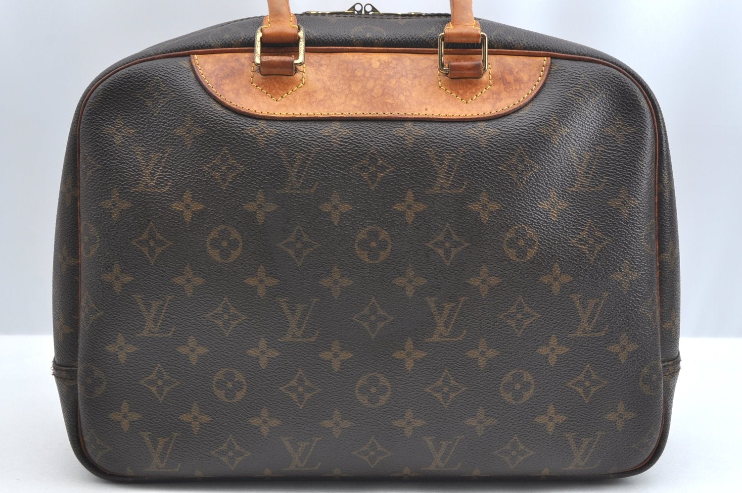 Authentic Louis Vuitton Monogram Deauville Hand Bag M47270 LV K5143