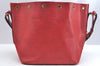 Authentic Louis Vuitton Epi Petit Noe Shoulder Drawstring Bag M44107 Red K5145