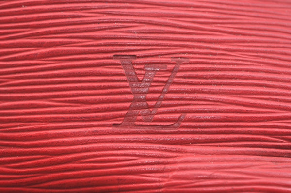 Authentic Louis Vuitton Epi Petit Noe Shoulder Drawstring Bag M44107 Red K5145