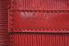 Authentic Louis Vuitton Epi Petit Noe Shoulder Drawstring Bag M44107 Red K5145