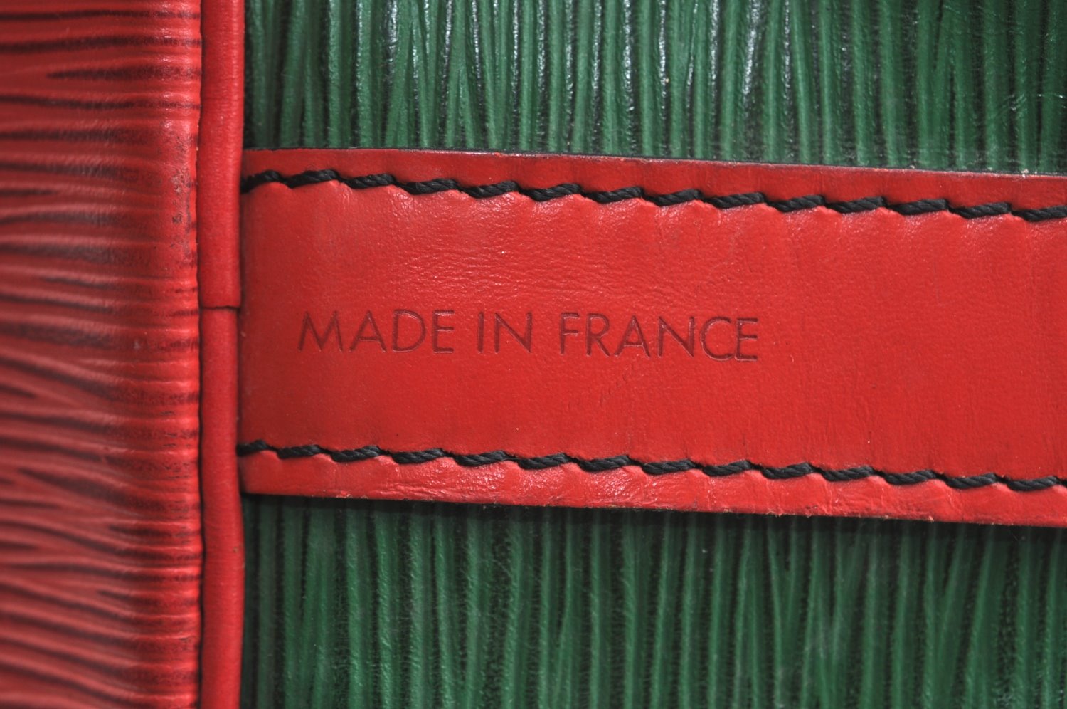 Auth Louis Vuitton Epi Petit Noe Bi-color Green x Red Drawstring Bag Junk K5146