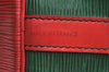 Auth Louis Vuitton Epi Petit Noe Bi-color Green x Red Drawstring Bag Junk K5146