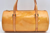 Authentic Louis Vuitton Vernis Bedford Hand Bag Yellow Beige M91006 LV K5148