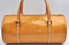 Authentic Louis Vuitton Vernis Bedford Hand Bag Yellow Beige M91006 LV K5148