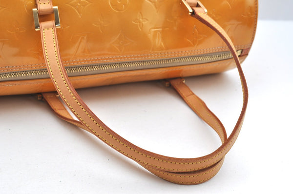 Authentic Louis Vuitton Vernis Bedford Hand Bag Yellow Beige M91006 LV K5148