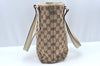 Authentic GUCCI Shoulder Tote Bag Purse GG Canvas Leather 153361 Brown K5165