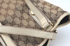 Authentic GUCCI Shoulder Tote Bag Purse GG Canvas Leather 153361 Brown K5165