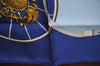 Authentic HERMES Carre 90 Scarf "SPRINGS" Silk Blue K5167