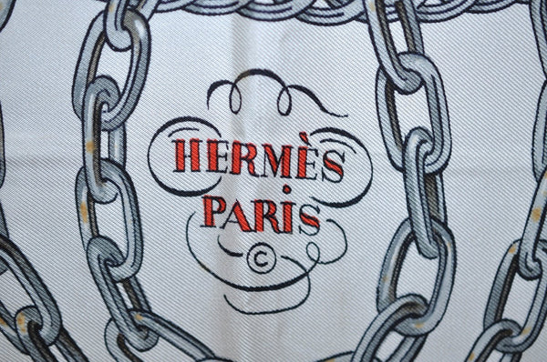 Authentic HERMES Carre 90 Scarf "EQUIPAGES" Silk Red K5168