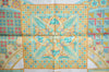 Authentic HERMES Carre 90 Scarf "Ciels Byzantins" Silk Light Blue Yellow K5169