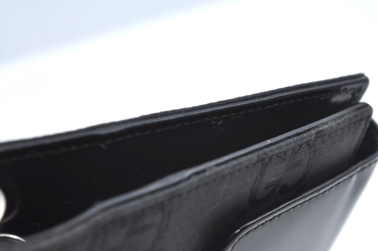 Authentic GUCCI Notebook Cover GG Nylon Leather Black K5173