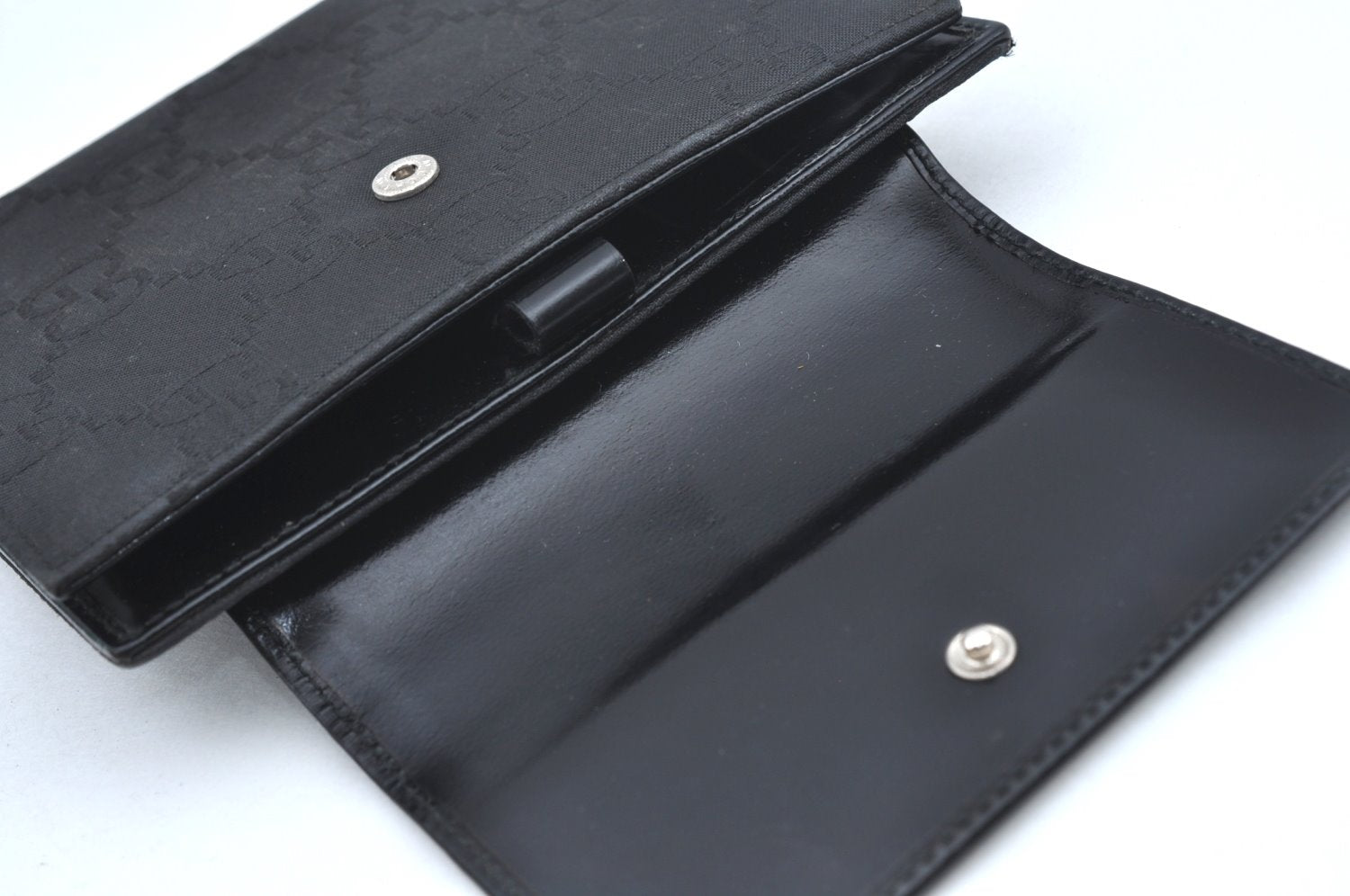 Authentic GUCCI Notebook Cover GG Nylon Leather Black K5173