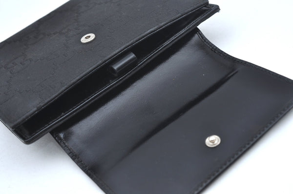 Authentic GUCCI Notebook Cover GG Nylon Leather Black K5173