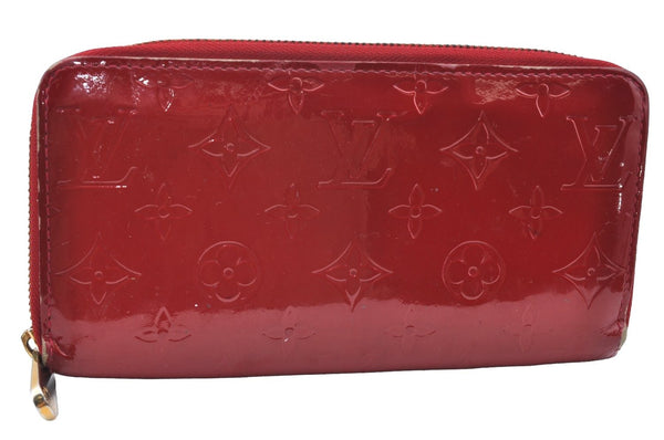 Authentic Louis Vuitton Vernis Zippy Wallet Long Purse Red M91981 LV K5175