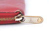 Authentic Louis Vuitton Vernis Zippy Wallet Long Purse Red M91981 LV K5175