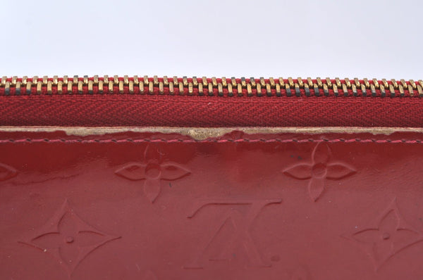 Authentic Louis Vuitton Vernis Zippy Wallet Long Purse Red M91981 LV K5175