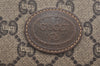 Authentic GUCCI GG Plus Clutch Hand Bag Purse PVC Leather Brown K5183