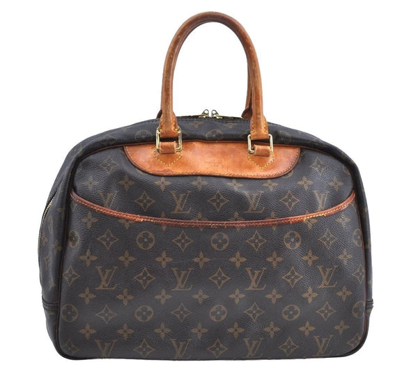 Authentic Louis Vuitton Monogram Deauville Hand Bag M47270 LV K5185