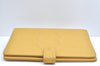 Authentic CHANEL Caviar Skin CoCo Mark Agenda Notebook Cover Yellow K5186