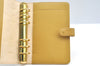 Authentic CHANEL Caviar Skin CoCo Mark Agenda Notebook Cover Yellow K5186