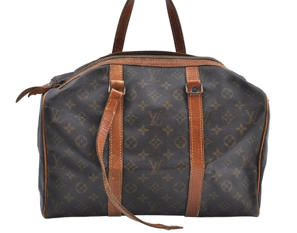 Authentic Louis Vuitton Monogram Sac Souple 35 Hand Boston Bag Old Model Junk K5187