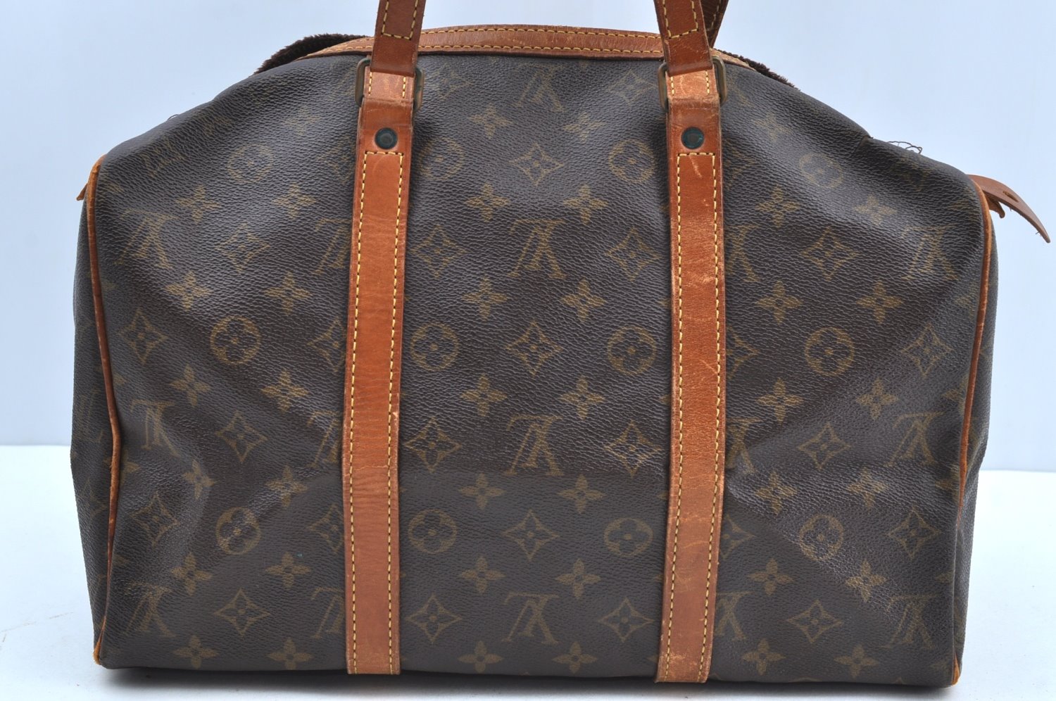 Authentic Louis Vuitton Monogram Sac Souple 35 Hand Boston Bag Old Model Junk K5187
