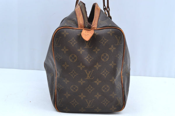 Authentic Louis Vuitton Monogram Sac Souple 35 Hand Boston Bag Old Model Junk K5187