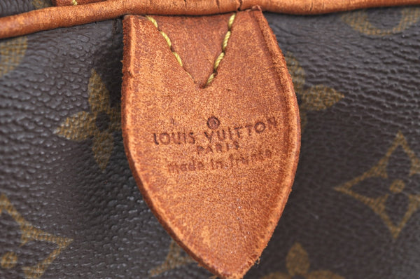 Authentic Louis Vuitton Monogram Sac Souple 35 Hand Boston Bag Old Model Junk K5187