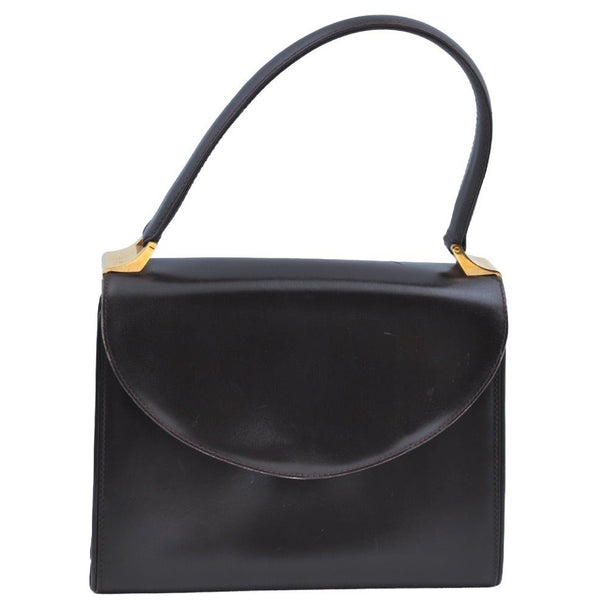 Authentic GUCCI Hand Bag Purse Leather Brown K5188