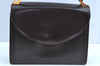 Authentic GUCCI Hand Bag Purse Leather Brown K5188
