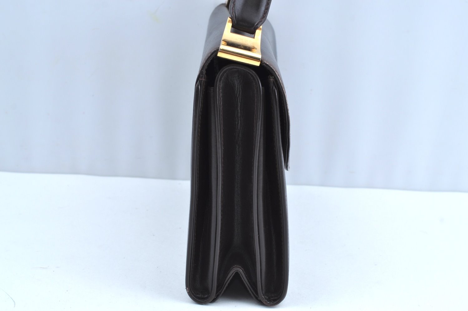 Authentic GUCCI Hand Bag Purse Leather Brown K5188