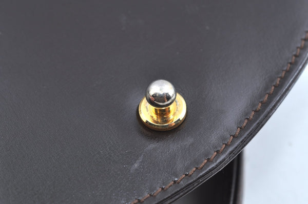 Authentic GUCCI Hand Bag Purse Leather Brown K5188