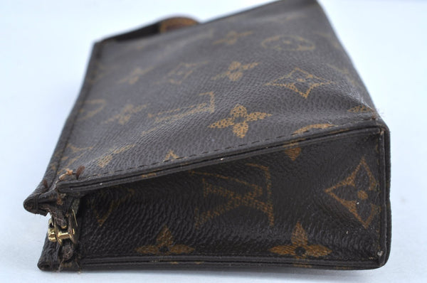 Auth Louis Vuitton Monogram Poche Toilette 15 M47546 Cosmetics Pouch Junk K5190