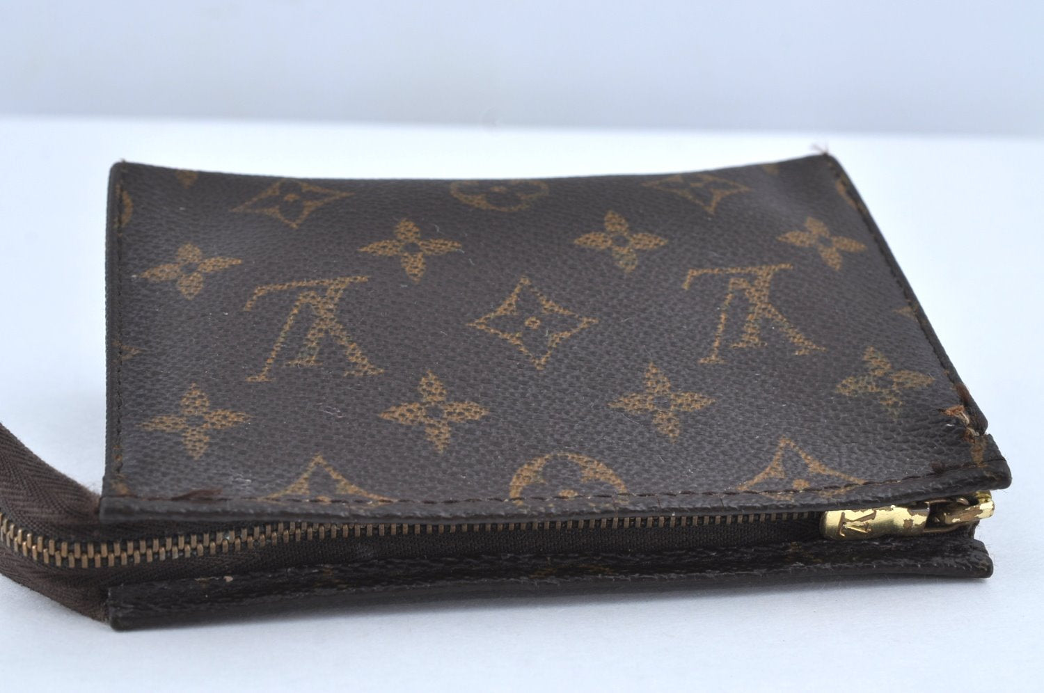 Auth Louis Vuitton Monogram Poche Toilette 15 M47546 Cosmetics Pouch Junk K5190