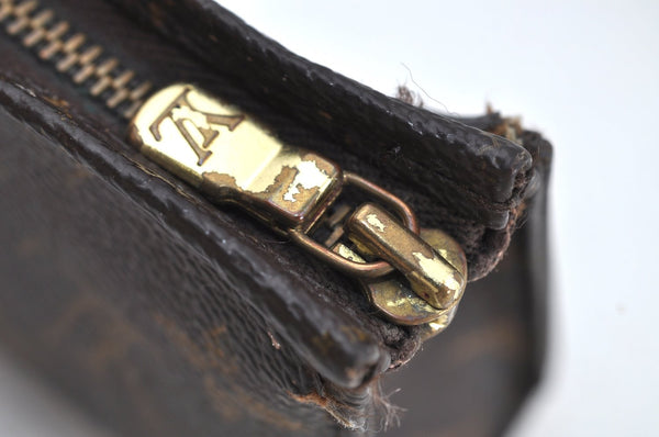 Auth Louis Vuitton Monogram Poche Toilette 15 M47546 Cosmetics Pouch Junk K5190