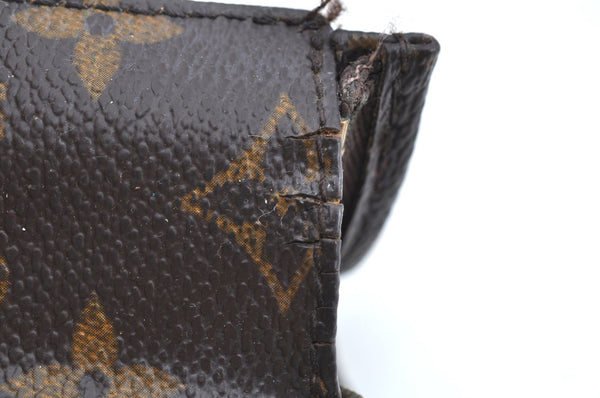 Auth Louis Vuitton Monogram Poche Toilette 15 M47546 Cosmetics Pouch Junk K5190