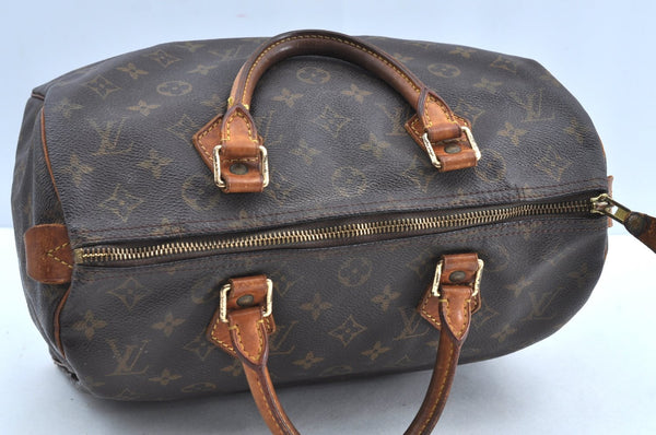 Authentic Louis Vuitton Monogram Speedy 30 Hand Bag Purse M41526 LV K5195