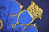 Authentic HERMES Carre 90 Scarf "Pampa" Silk Navy Blue K5200