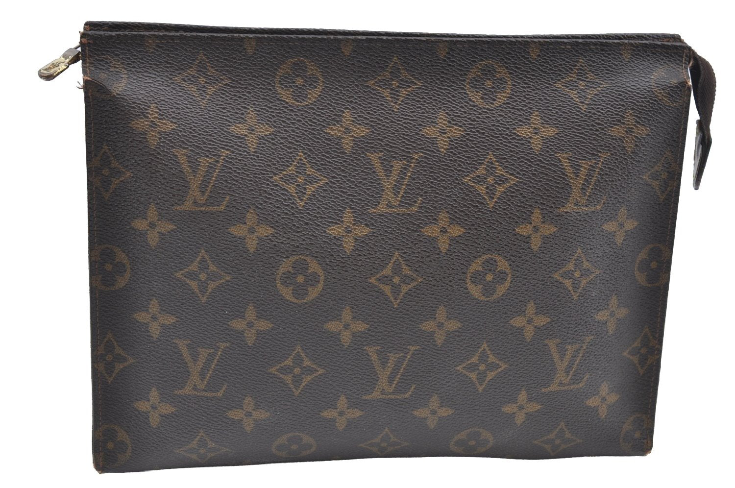 Auth Louis Vuitton Monogram Poche Toilette 26 Cosmetics Pouch Old Model LV K5202