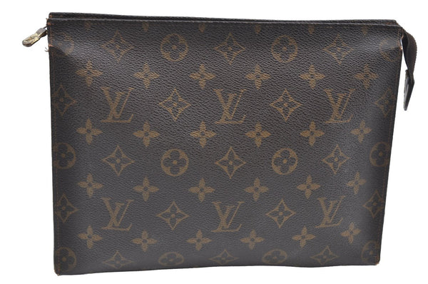 Auth Louis Vuitton Monogram Poche Toilette 26 Cosmetics Pouch Old Model LV K5202
