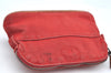 Authentic HERMES Bolide Pouch Purse MiniMini Cotton Leather Red Junk K5204