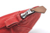 Authentic HERMES Bolide Pouch Purse MiniMini Cotton Leather Red Junk K5204