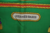 Authentic HERMES Carre 90 Scarf "HOMMAGE A CHARLES GARNIER" Silk Green K5206