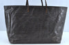 Authentic FENDI Zucca Shoulder Tote Bag PVC Leather Brown K5207