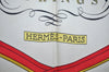 Authentic HERMES Carre 90 Scarf "SPRINGS" Silk White K5208