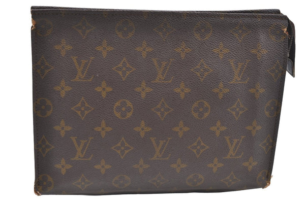Auth Louis Vuitton Monogram Poche Toilette 26 Cosmetics Pouch Old Model LV K5217