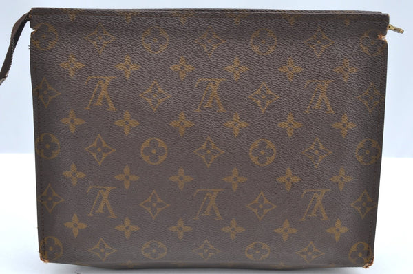 Auth Louis Vuitton Monogram Poche Toilette 26 Cosmetics Pouch Old Model LV K5217