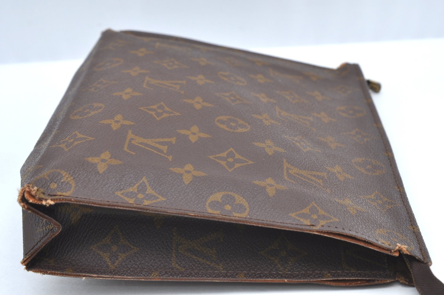 Auth Louis Vuitton Monogram Poche Toilette 26 Cosmetics Pouch Old Model LV K5217